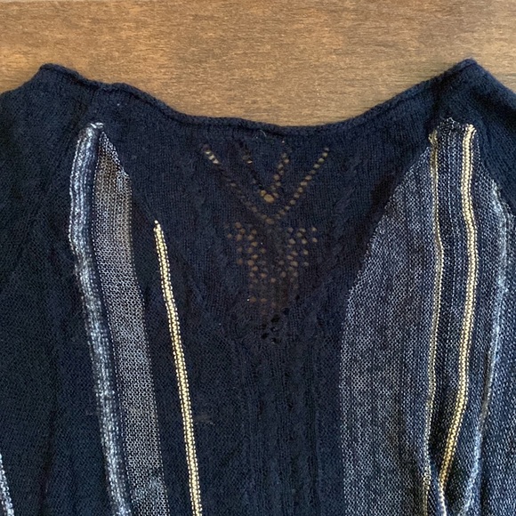 Free People - Sweater Tunic - Black Grey Tan - Small - Picture 6 of 7